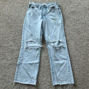KanCan Light Blue Distressed Flare Jeans
